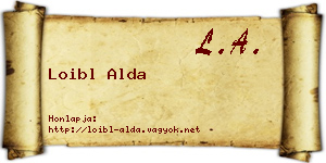 Loibl Alda névjegykártya